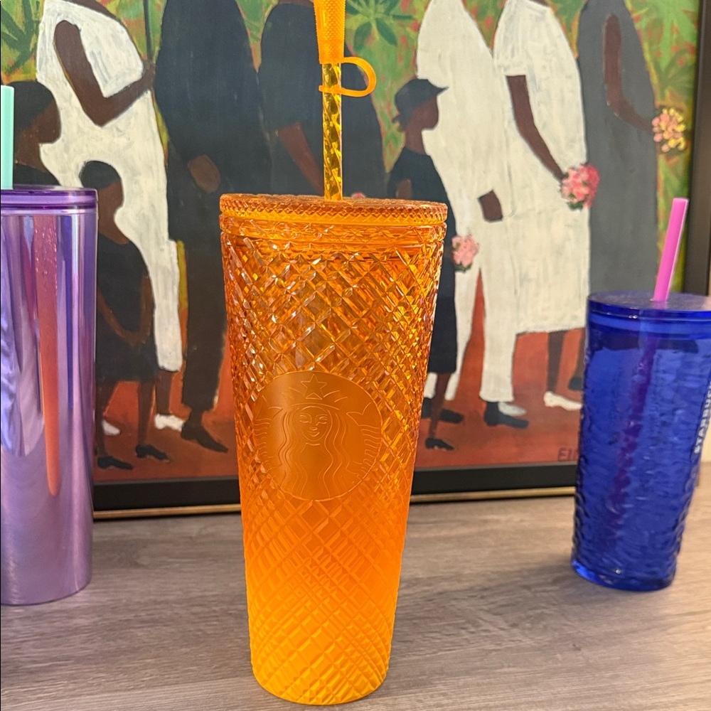 Starbucks Radiant Orange Textured Tumbler